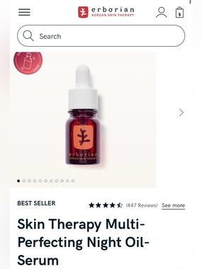 NIB Erborian Skin Therapy Multi-Perfecting Night Oil Serum 10ml